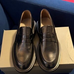 All Saints Black Leather Women's Slip-Ons